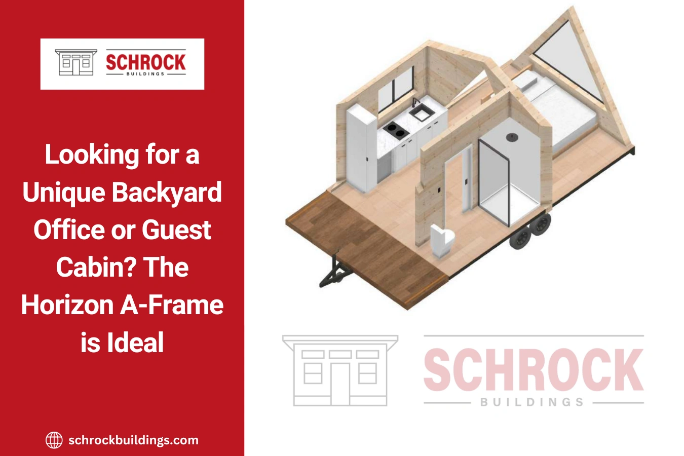 Looking for a Unique Backyard Office or Guest Cabin The Horizon A-Frame is Ideal