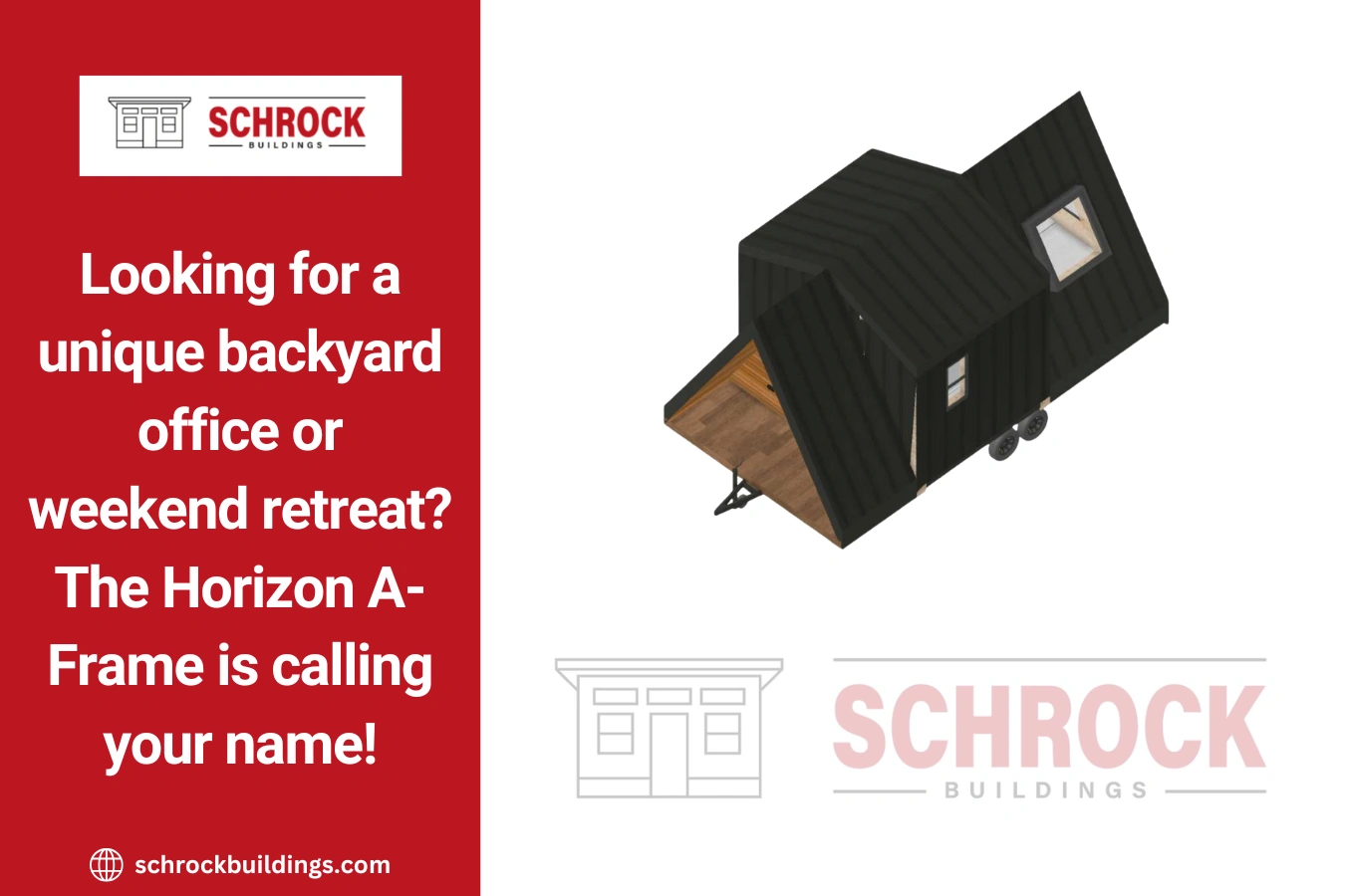 Looking for a unique backyard office or weekend retreat? The Horizon A-Frame is calling your name!